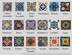50 Mexican Tile Ornament Wedding Favors PERSONALIZED