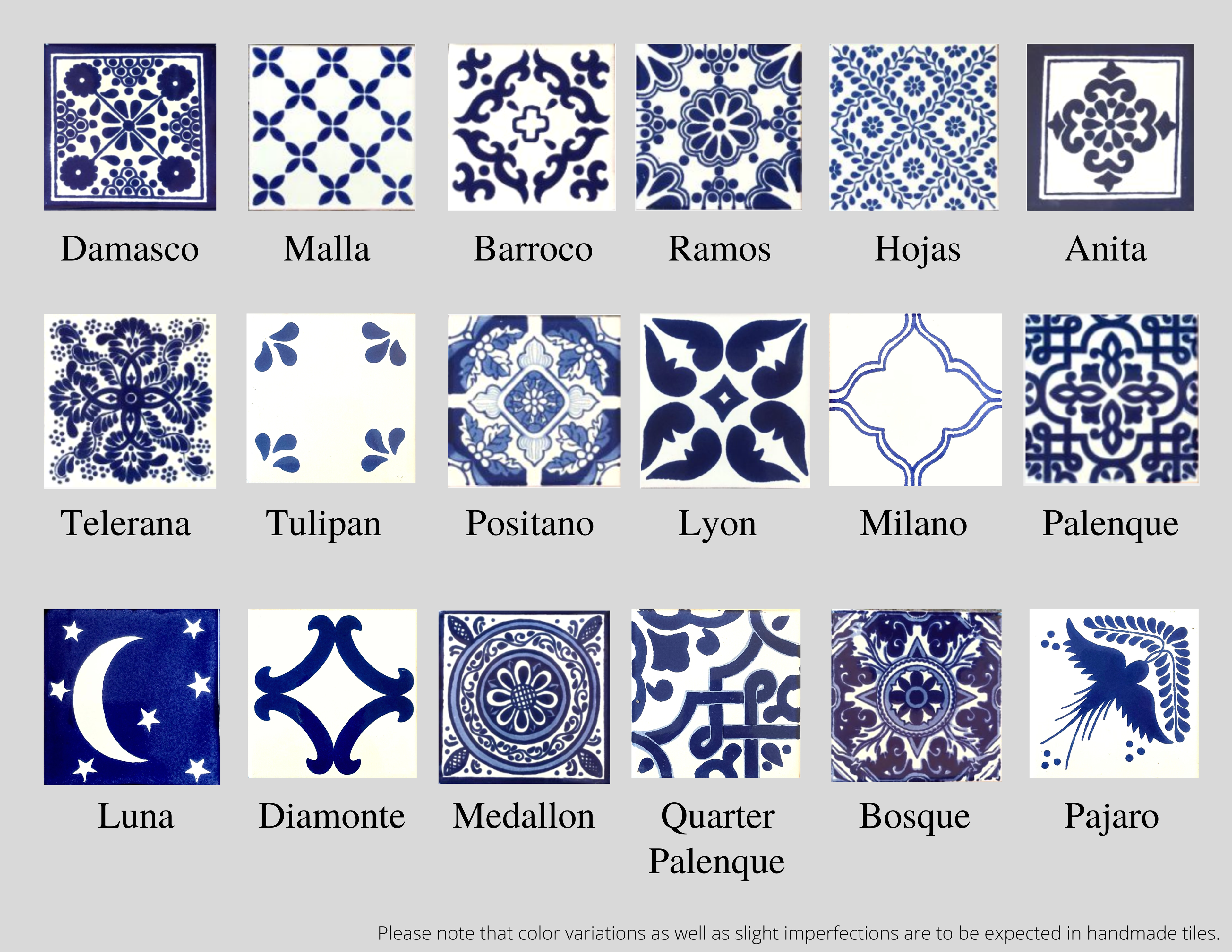 10 Mexican Talavera Tile Wedding Table Numbers