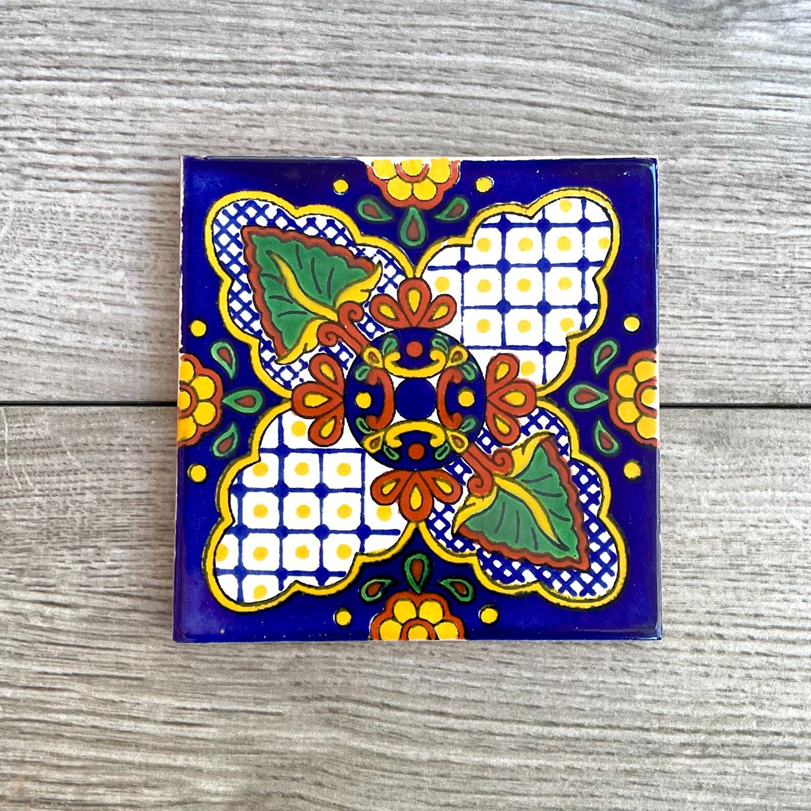 Mixed Set of 4 Mexican Tile Coasters