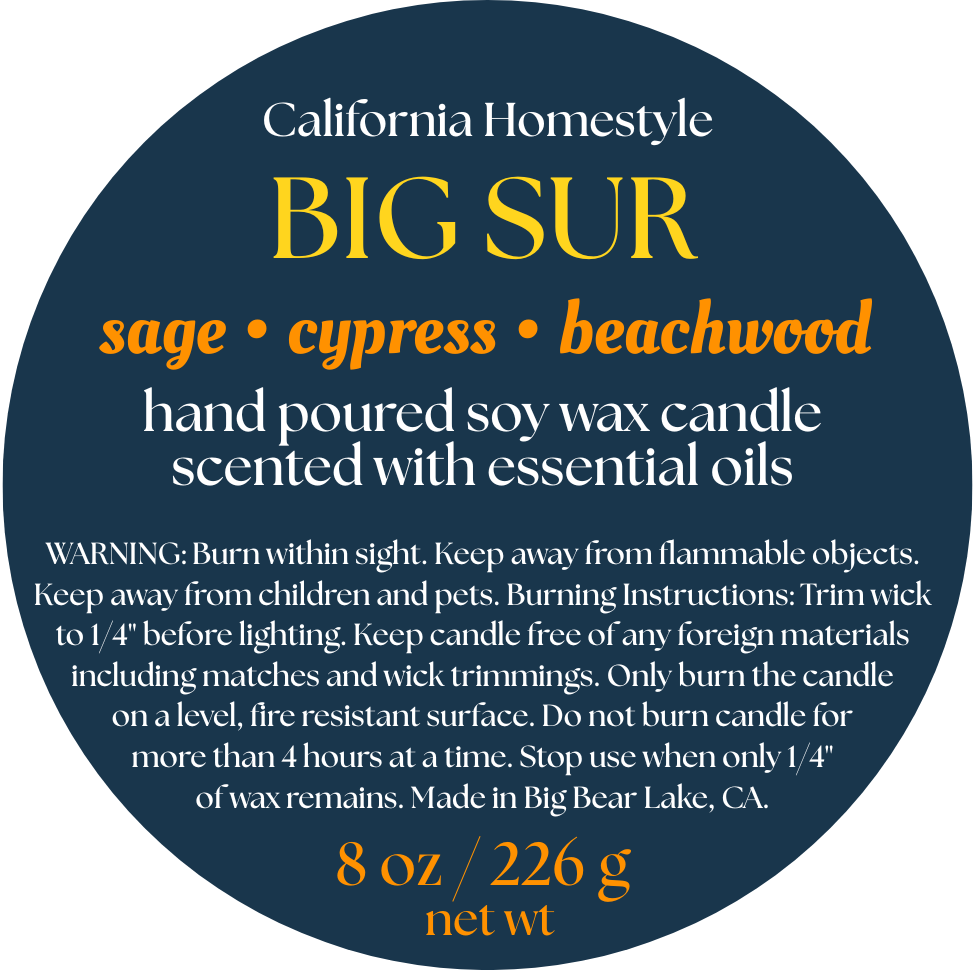 Big Sur Scented Soy Wax Candle