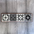 Black and Off-White Mexican Tile Key or Jewelry Hanger