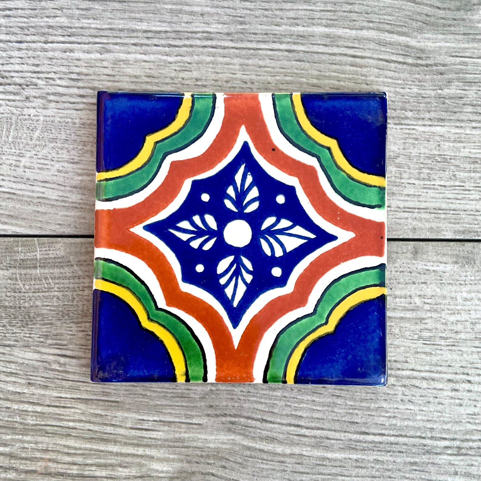 Mixed Set of 4 Mexican Tile Coasters