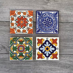 Choose Your Own Set of 4 Mexican Tile Coasters - Mix And Match