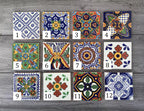 Choose Your Own Set of 4 Mexican Tile Coasters - Mix And Match