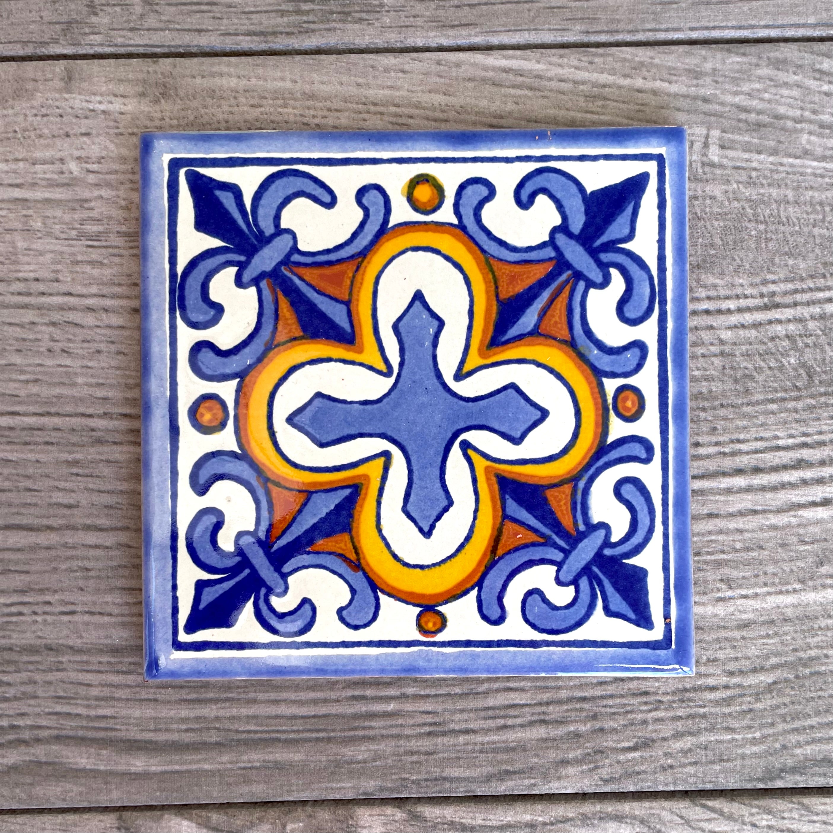 Mixed Set of 4 Mexican Tile Coasters