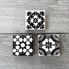 Set of 3 Mexican Tile Magnets