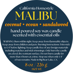 Malibu Scented Soy Wax Candle