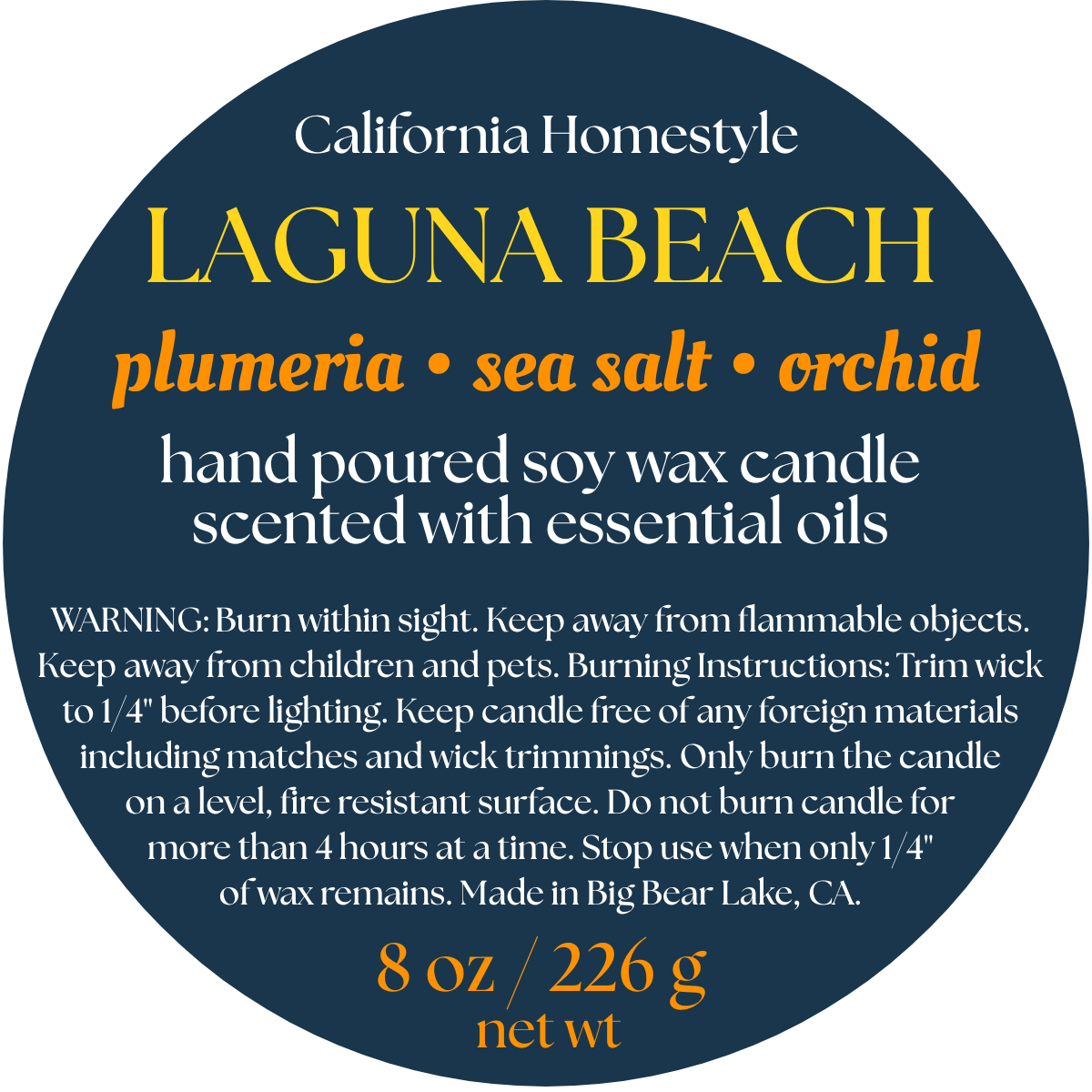 Laguna Beach Scented Soy Wax Candle