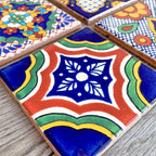 Mixed Set of 4 Mexican Tile Coasters