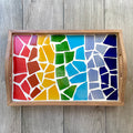 Rainbow Mexican Talavera Tile Mosaic Tray