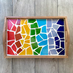 Rainbow Mexican Talavera Tile Mosaic Tray