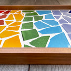Rainbow Mexican Talavera Tile Mosaic Tray