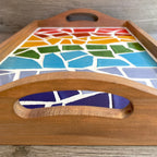 Rainbow Mexican Talavera Tile Mosaic Tray