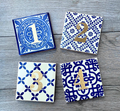 10 Mexican Talavera Tile Wedding Table Numbers