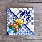 Mixed Set of 4 Mexican Tile Coasters