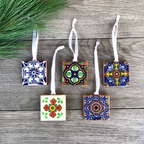 50 Mexican Tile Ornament Wedding Favors PERSONALIZED