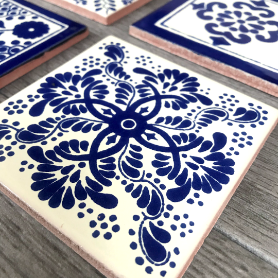 Mixed Set of 4 Mexican Tile Coasters