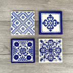 Mixed Set of 4 Mexican Tile Coasters