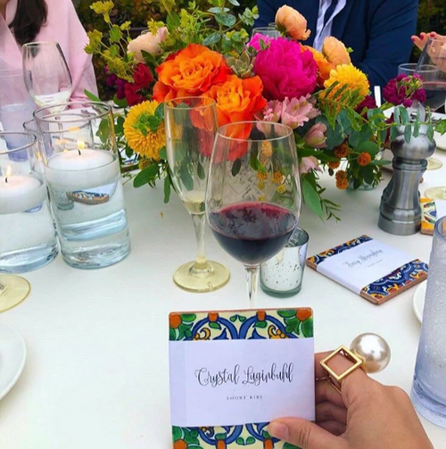50 Mexican Tile Wedding Favor Coasters PERSONALIZED