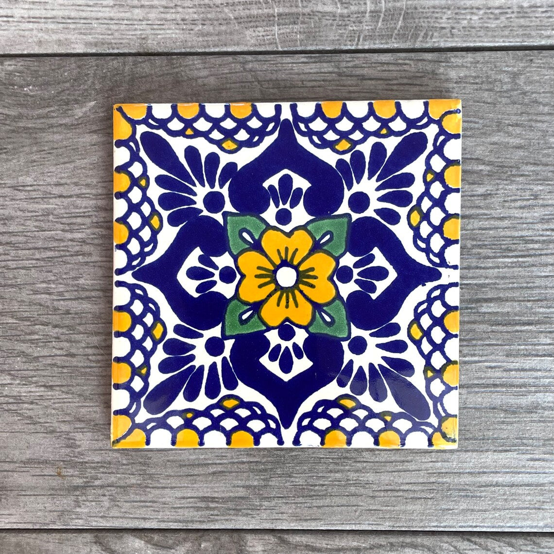 Mixed Set of 4 Mexican Tile Coasters