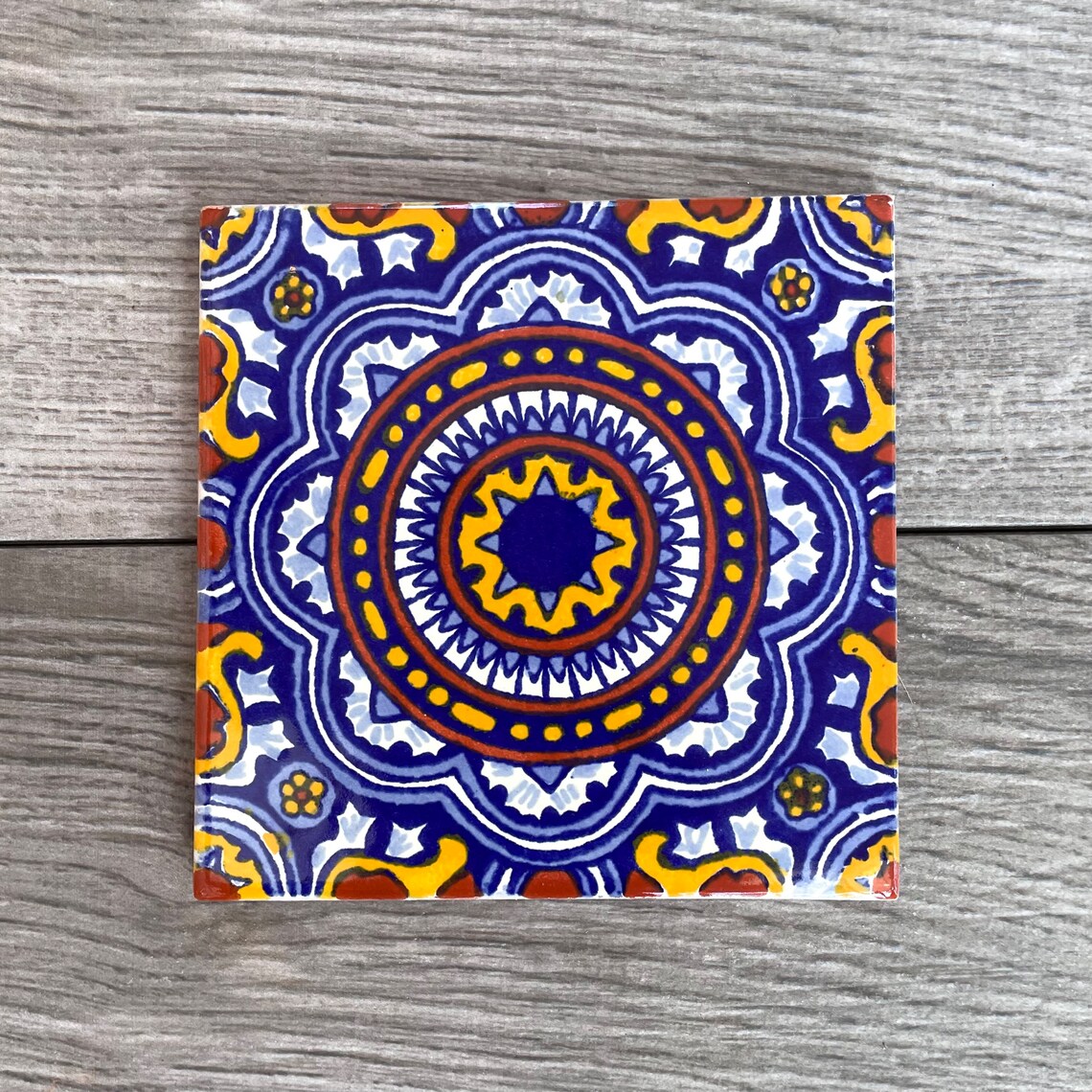 Mixed Set of 4 Mexican Tile Coasters