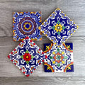 Mixed Set of 4 Mexican Tile Coasters