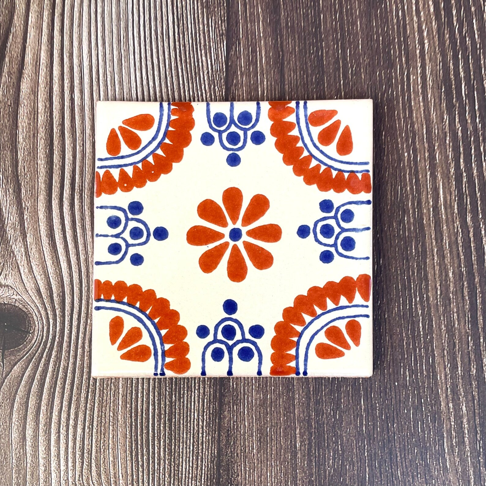 Mixed Set of 4 Mexican Tile Coasters