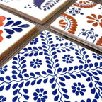 Mixed Set of 4 Mexican Tile Coasters
