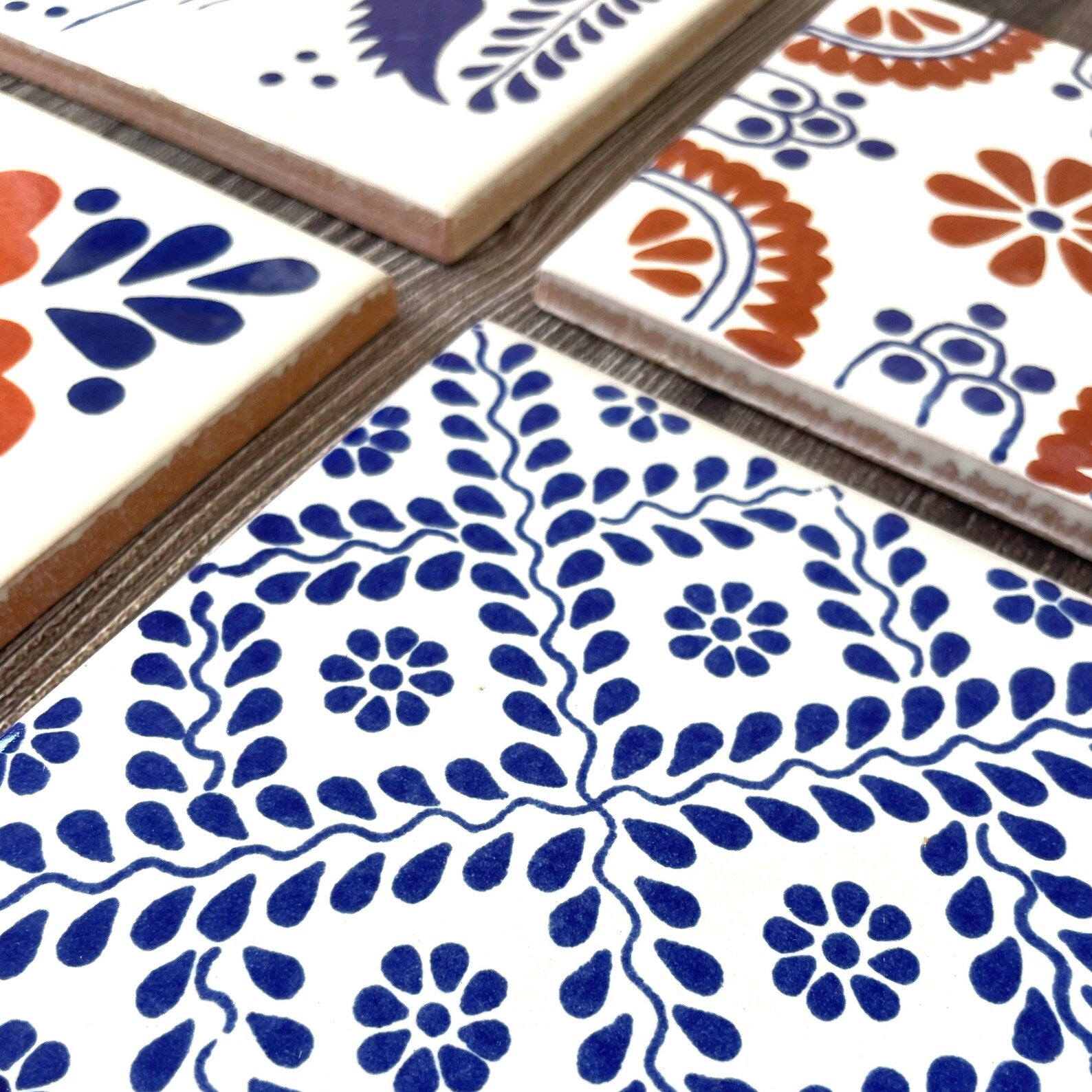 Mixed Set of 4 Mexican Tile Coasters