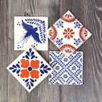 Mixed Set of 4 Mexican Tile Coasters