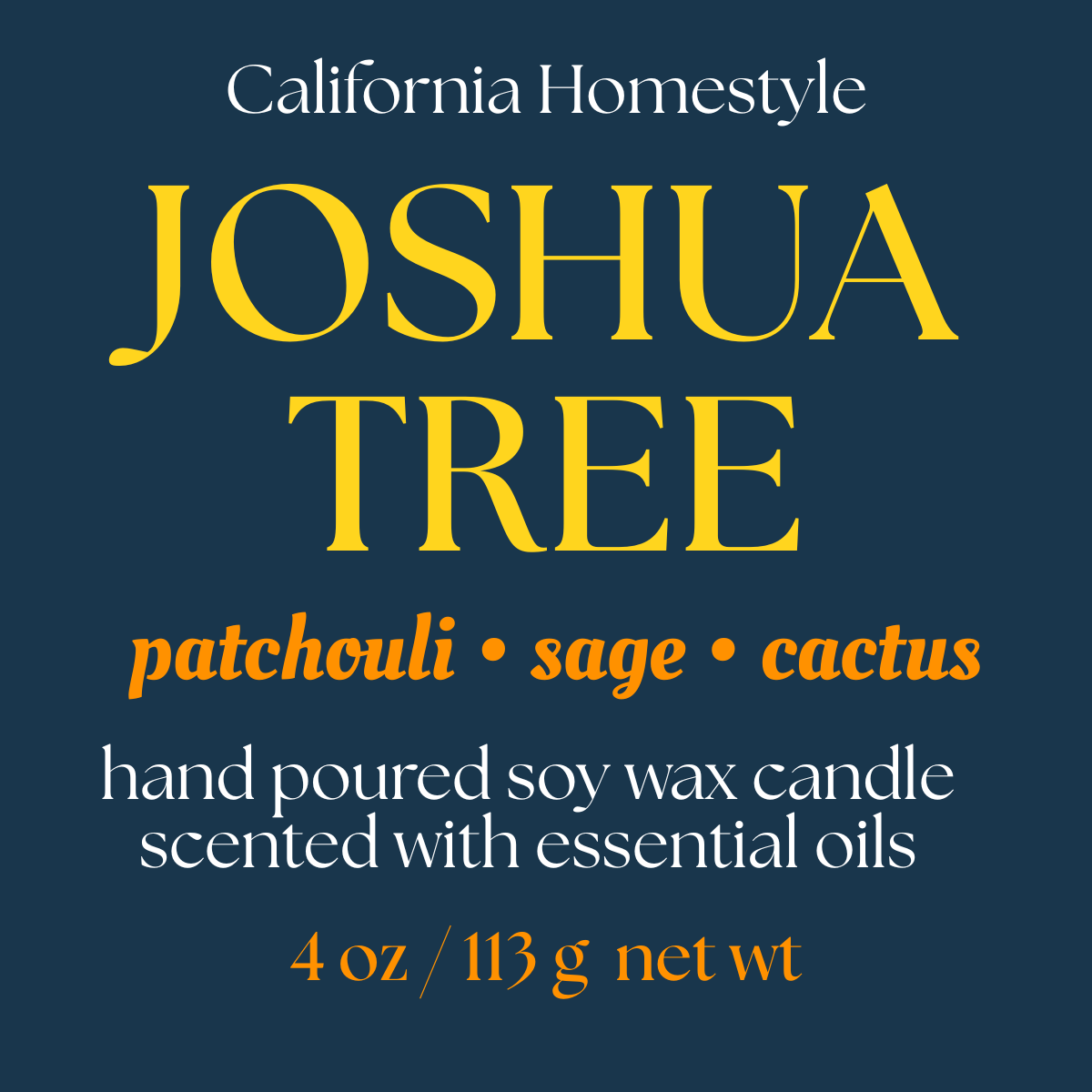 Joshua Tree Scented Soy Wax Candle