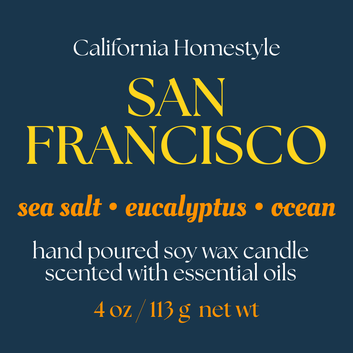 San Francisco Scented Soy Wax Candle