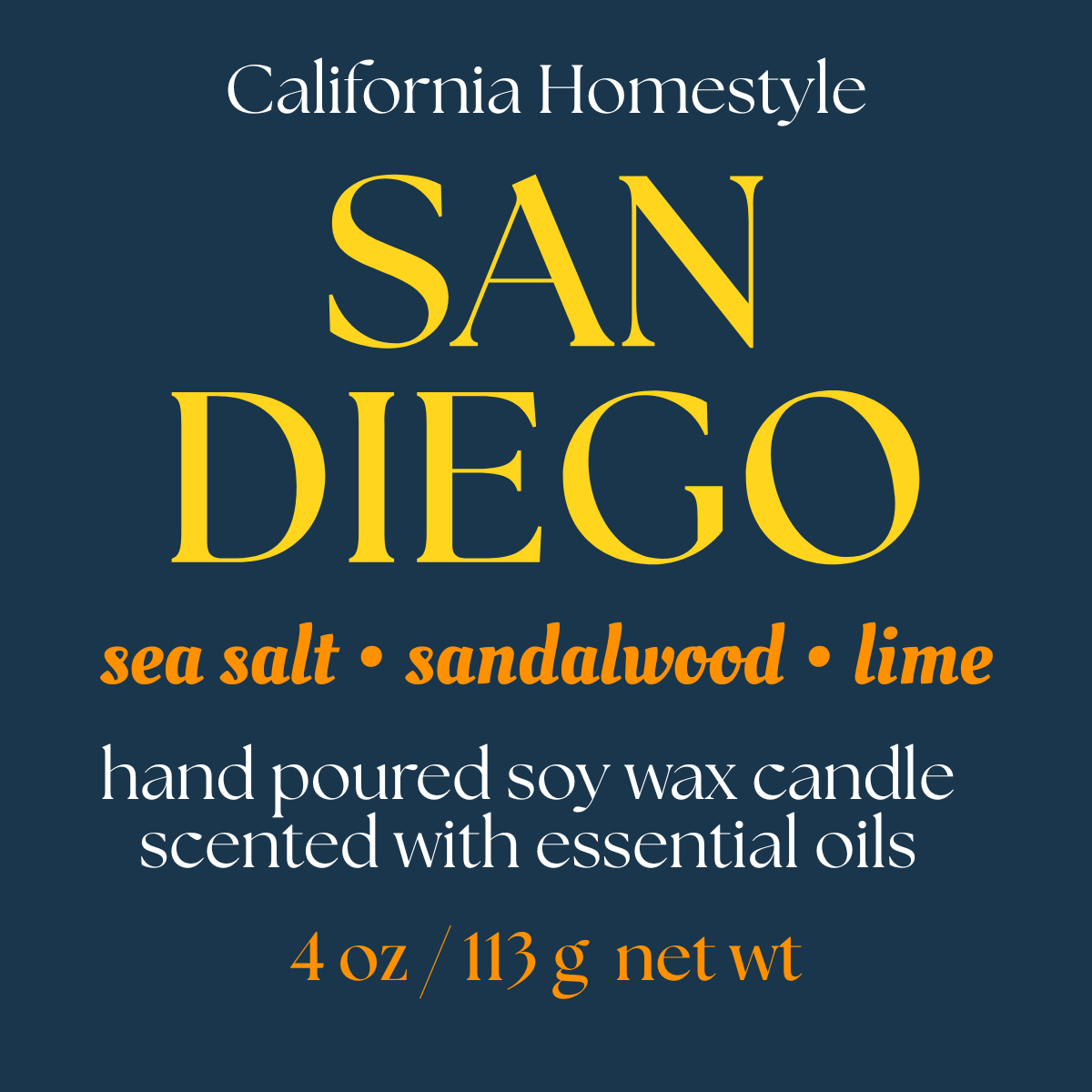San Diego Scented Soy Wax Candle