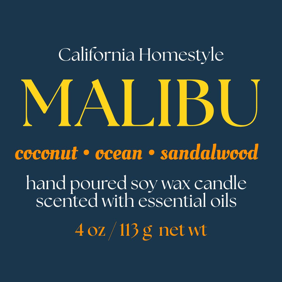 Malibu Scented Soy Wax Candle